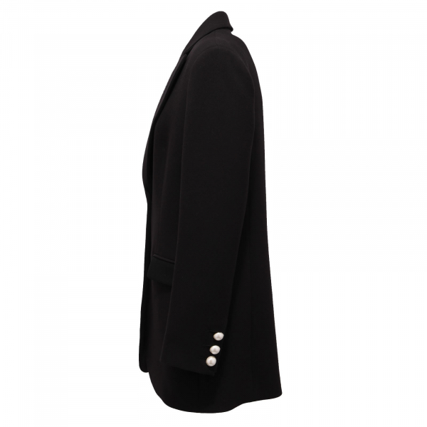 7202AB giacca donna ERMANNO SCERVINO VINTAGE BUTTON black long jacket women