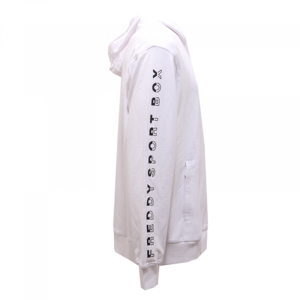 7209AG felpa uomo FREDDY off white cotton full zip sweatshirt man