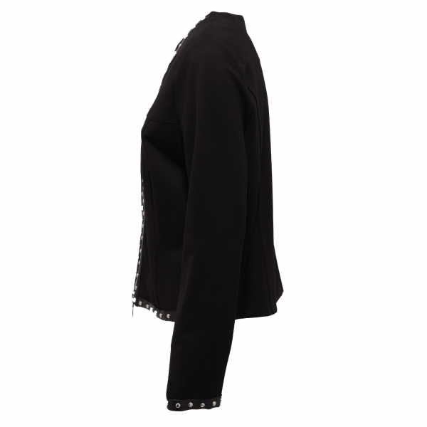 7214AB giacca donna JOSEPH RIBKOFF ful zip black jacket women