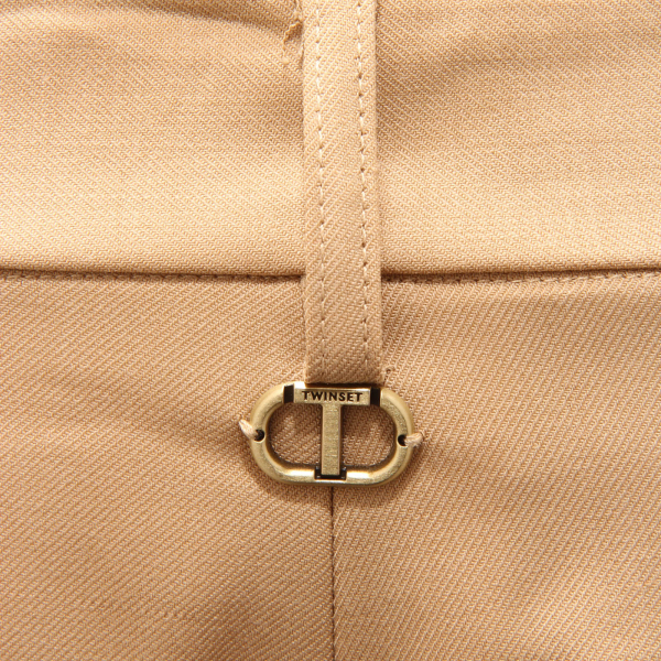 7227AN pantalone donna TWIN-SET woman wool blend trousers