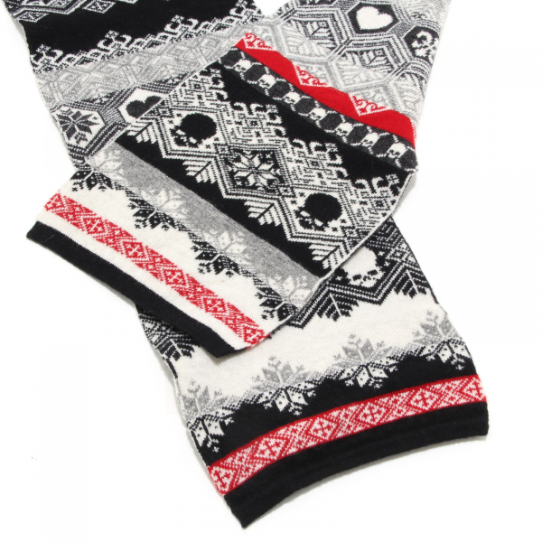 7246N sciarpa GEMMA.H UOMO nero rosso sciarpe uomo scarf men