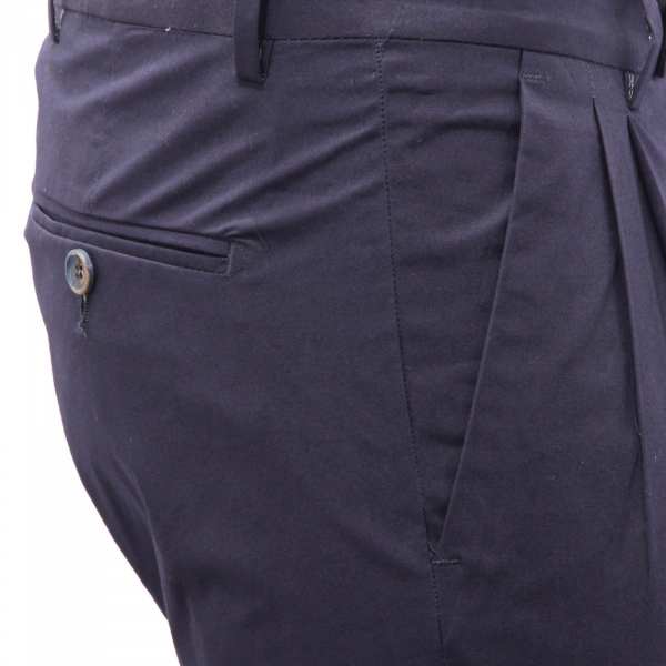 7280AH pantalone uomo BERNESE MILANO blue cotton trouser man