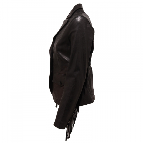 7300O giacca pelle CYCLE nero giubbotto donna jacket woman
