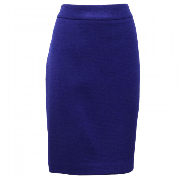 7325AF tailleur donna ARMANI COLLEZIONI blue jacket/skirt wool woman