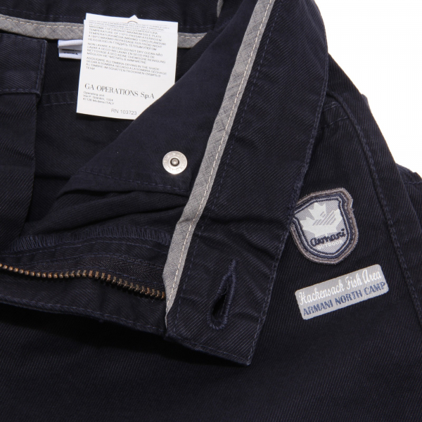7332S pantalone bimbo ARMANI JUNIOR blu cotone pant cotton kid