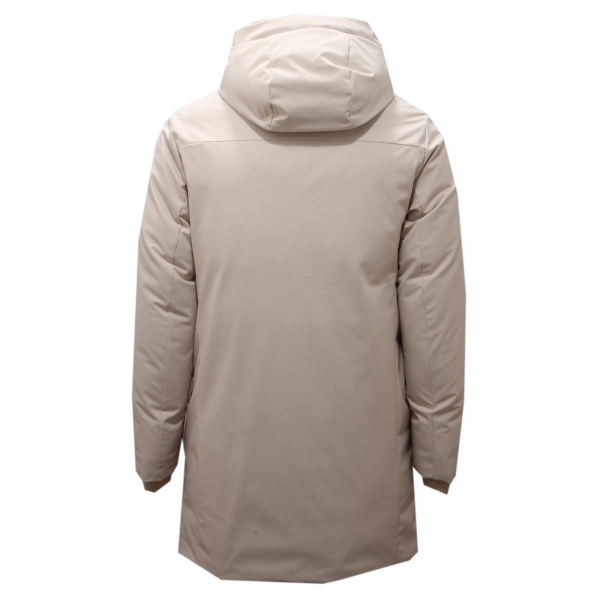 7333AE giubbotto uomo SAVE THE DUCK off white padded parka jacket man