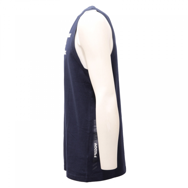 7334AG canotta uomo FREDDY blue t-shirt sleeveless men