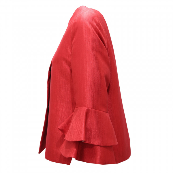 7344AE giacca donna BOTTEGA MARTINESE red jacquard jacket woman