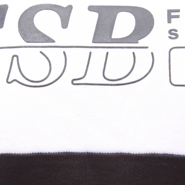 7348AG felpa uomo FREDDY black/white cotton sweatshirt man