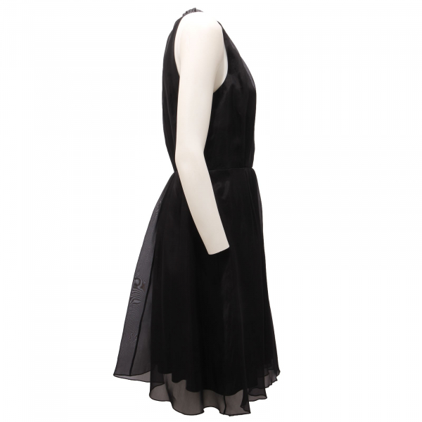 7356AF abito donna MARELLA black silk dress women