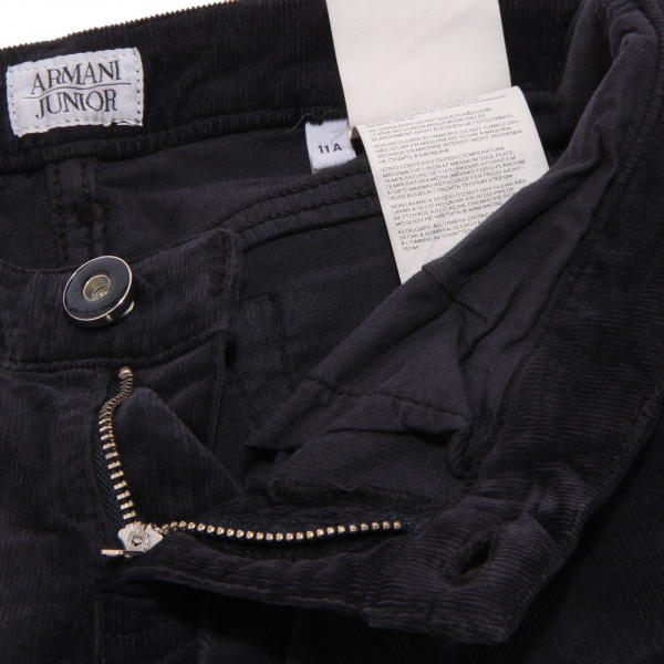 7360U pantalone bimba ARMANI JUNIOR blu velluto pant trouser kid