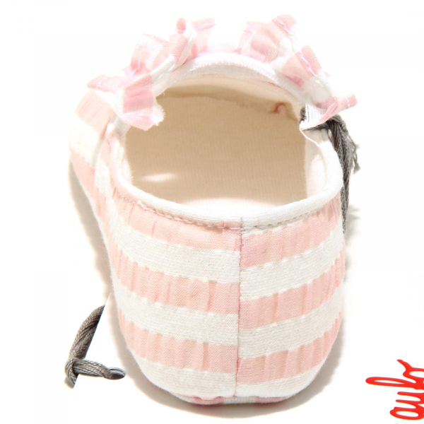 7367G ballerina bimba rosa bianca IL GUFO culla tessuto scarpa shoes kids
