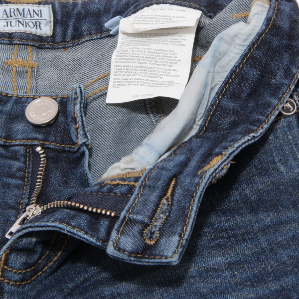 7378U jeans bimba ARMANI JUNIOR blu denim pant trouser kid