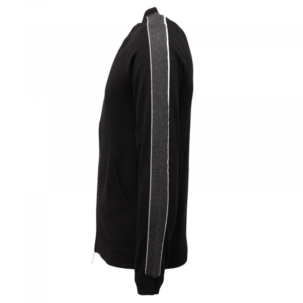 7387J maglione uomo PAOLO PECORA full zip cotton black/grey sweater man