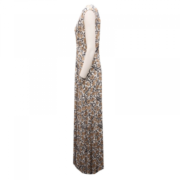 7402AH vestito donna KANGRA beige viscose printed dress woman