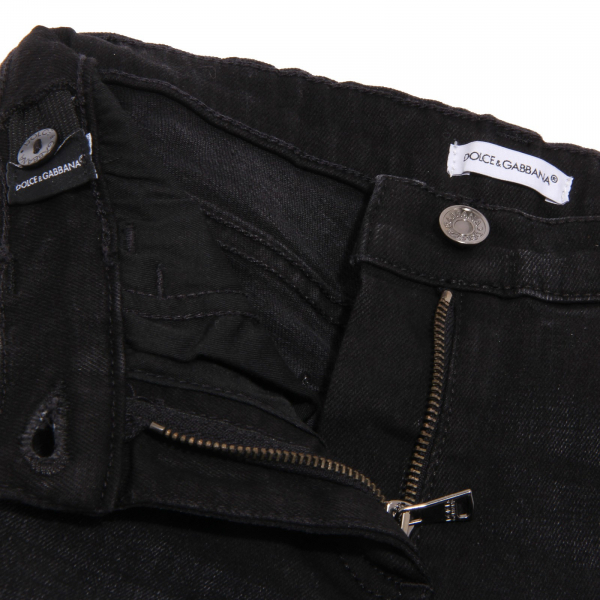 7402U jeans bimba DOLCE&GABBANA nero pant trouser kid