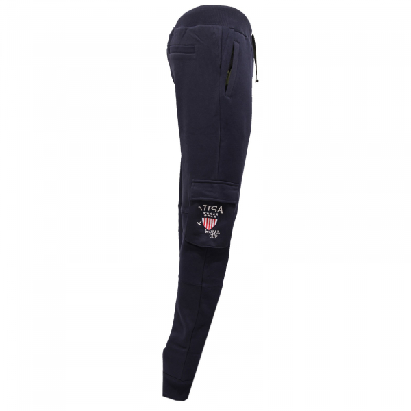 7405K pantalone tuta uomo BEVERLY HILLS POLO CLUB blue sweatpant man
