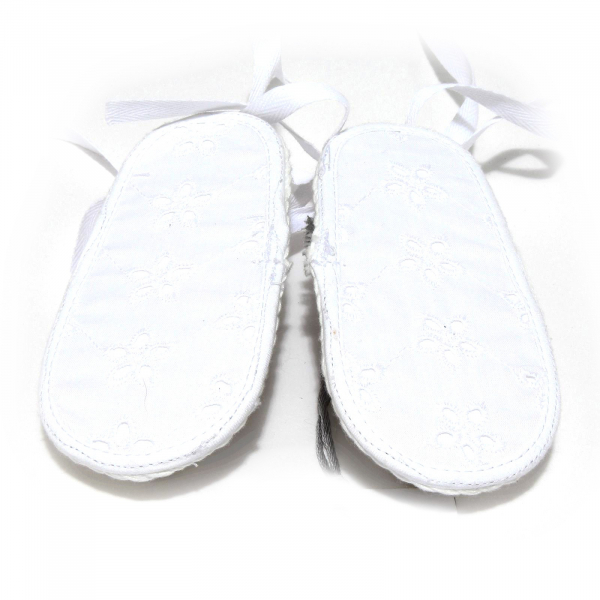 7435G espadrillas bimba culla bianca panna IL GUFO tessuto scarpa shoes kids
