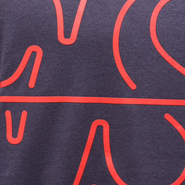 7444AG maglia uomo FREDDY blue/red cotton printed t-shirt man