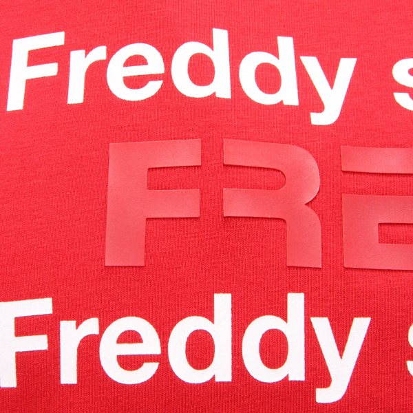 7480AG canotta uomo FREDDY red cotton printed sleeveless t-shirt man