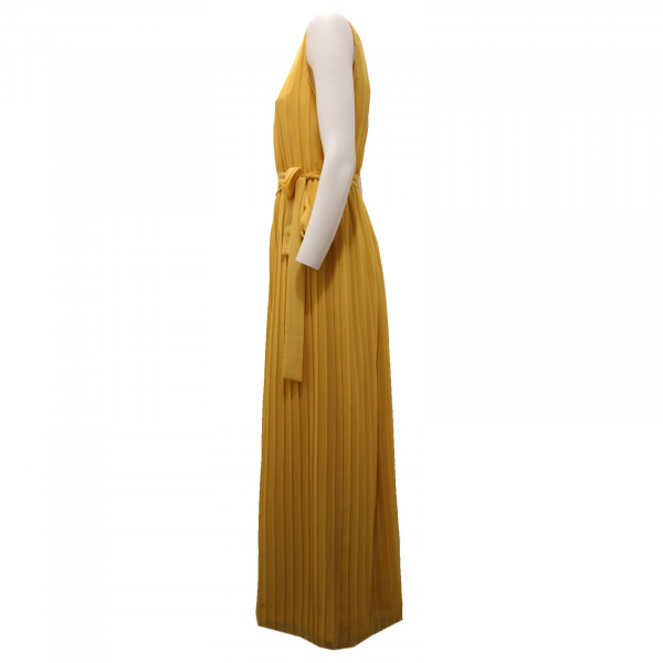 abito lungo donna MARELLA VIVACE voile yellow dress woman