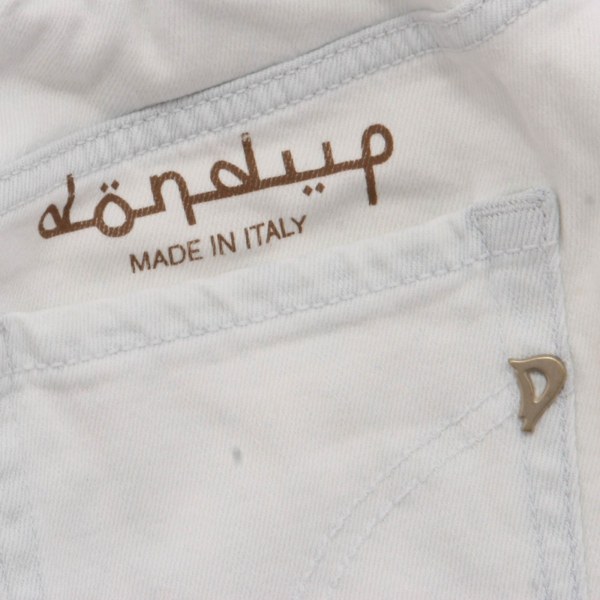 7518AH pantaloncino bimba girl DONDUP off white denim cotton shorts