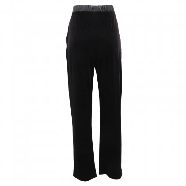 7525AF completo blusa pantalone donna EMPORIO ARMANI black velvet women