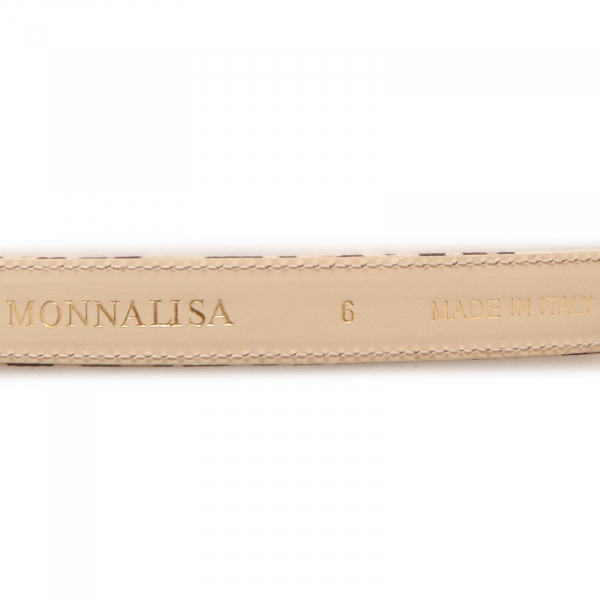 7526V cintura bimba MONNALISA raso satin brown belt girl kid
