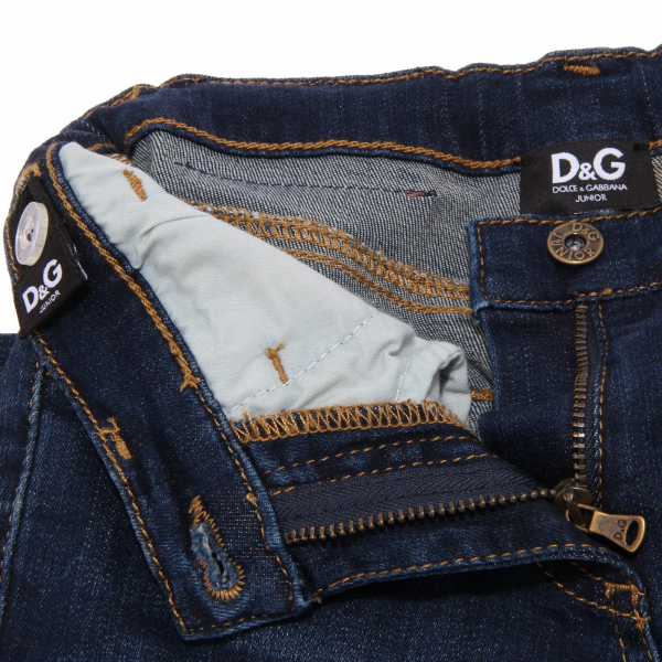 7535W pantalone bimba D&G JUNIOR girl jeans blue trouser