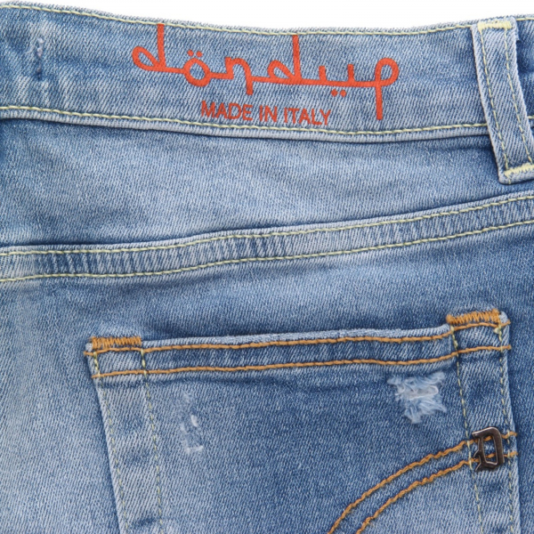 7541AH pantaloncino bimba girl DONDUP blue denim cotton shorts