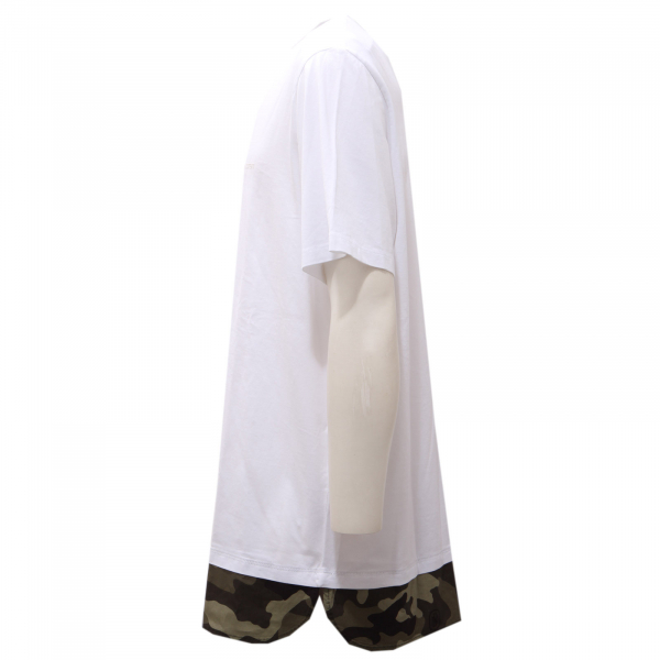 7582AG maglia uomo NEIL BARRETT white/green camouflage cotton t-shirt man