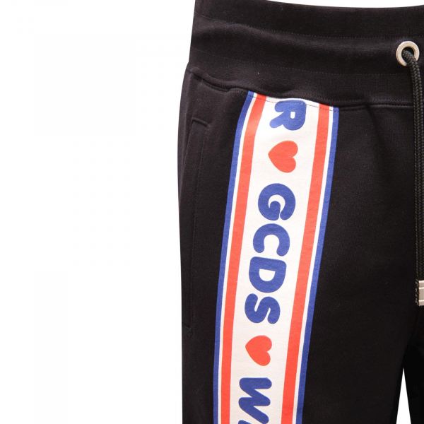 7583AQ pantalone tuta uomo GCDS man sweatpants black