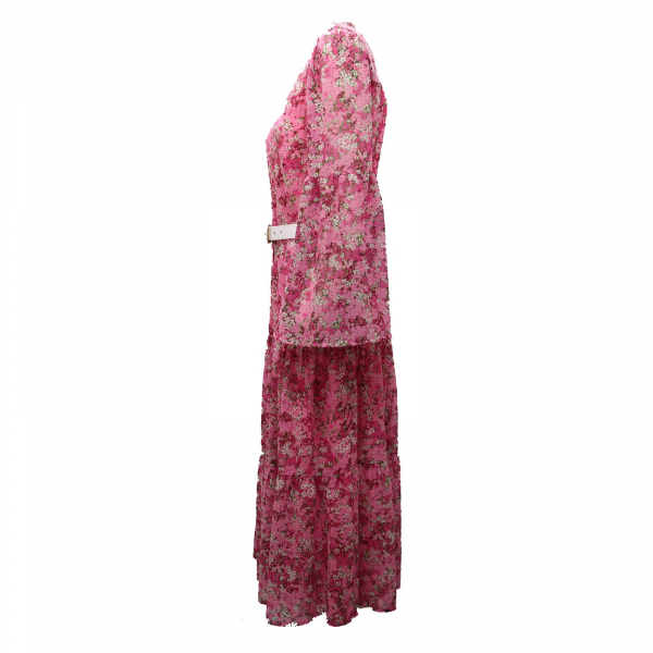 abito camicia con cintura donna MICHAEL KORS pink/multicolor dress woman