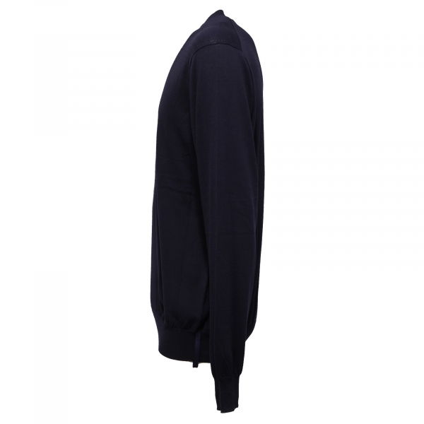 7591J maglione uomo HOSIO armaturato blue summer cotton v-neck sweater men