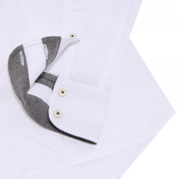 7596K camicia uomo BEVERLY HILLS POLO CLUB white shirt cotton man
