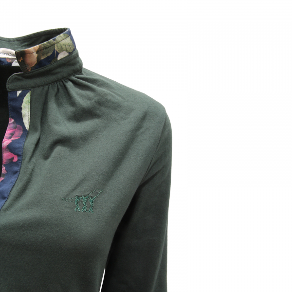 POLO DONNA HENRY COTTON'S WOMAN STRETCH POLO GREEN