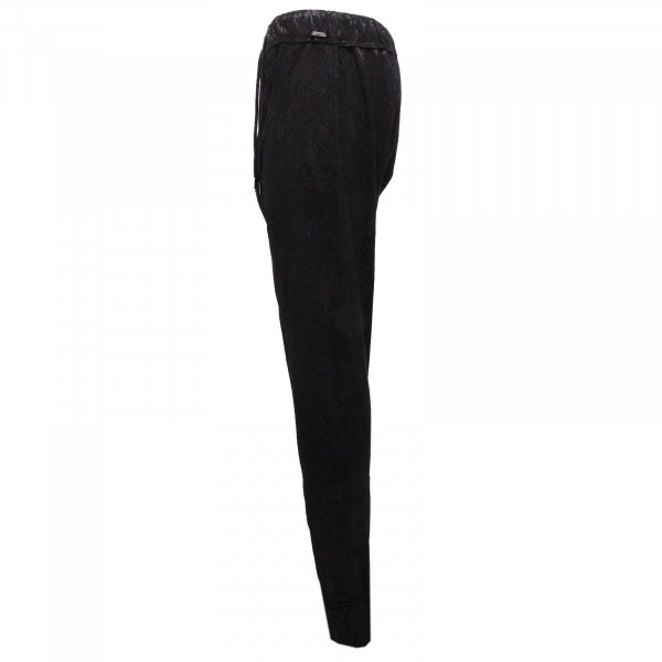7633V pantalone donna CUSTO cavallo basso pizzo black lace trouser woman