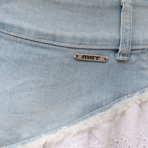 7642AC gonna bimba girl MET washed denim skirt kids