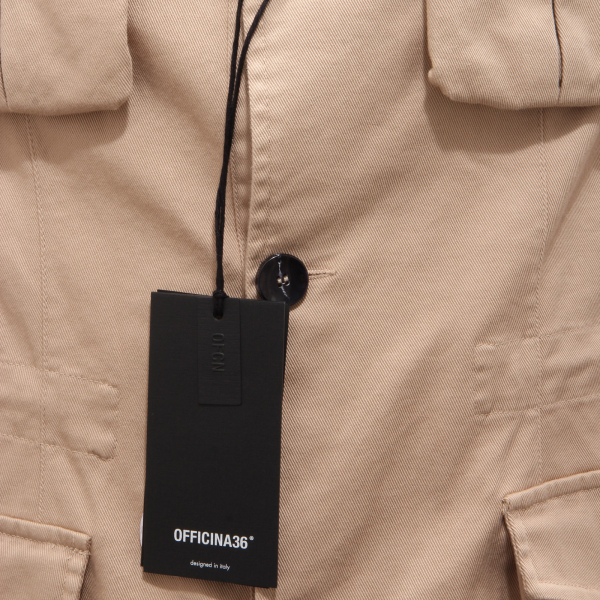 7660AG giubbotto sahariana uomo OFFICINA36 beige cotton jacket men