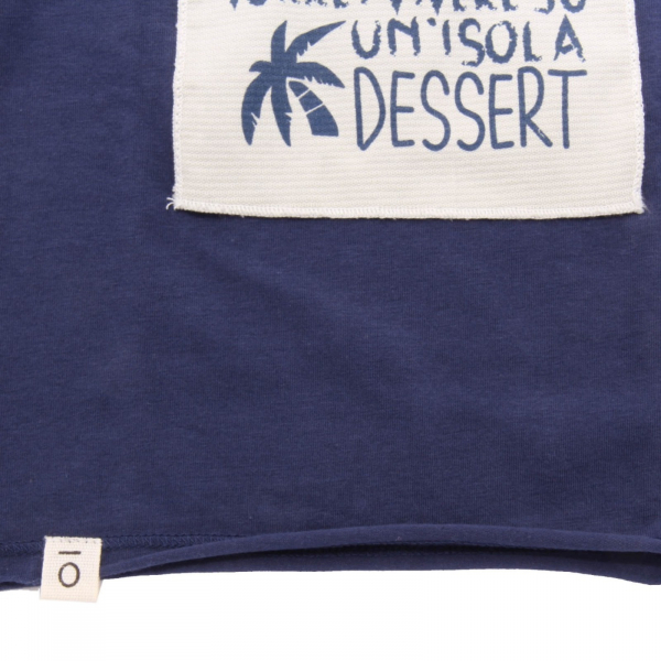 7677AH maglia bimbo boy MAPERO' blue patch t-shirt