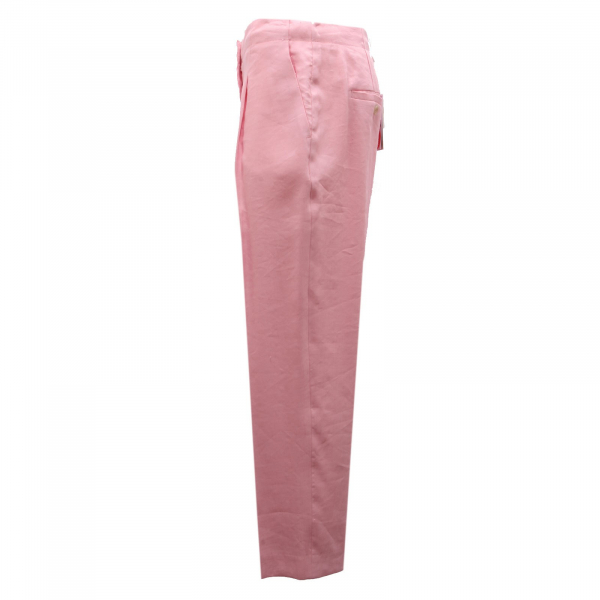 7686AE pantalone donna MICHAEL KORS pink linen trouser woman
