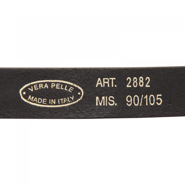 7686AZ CINTURA UOMO NO BRAND MAN LEATHER BELT BLACK