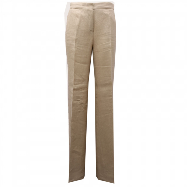 7701AE pantalone donna MAXMARA STUDIO beige linen trouser woman