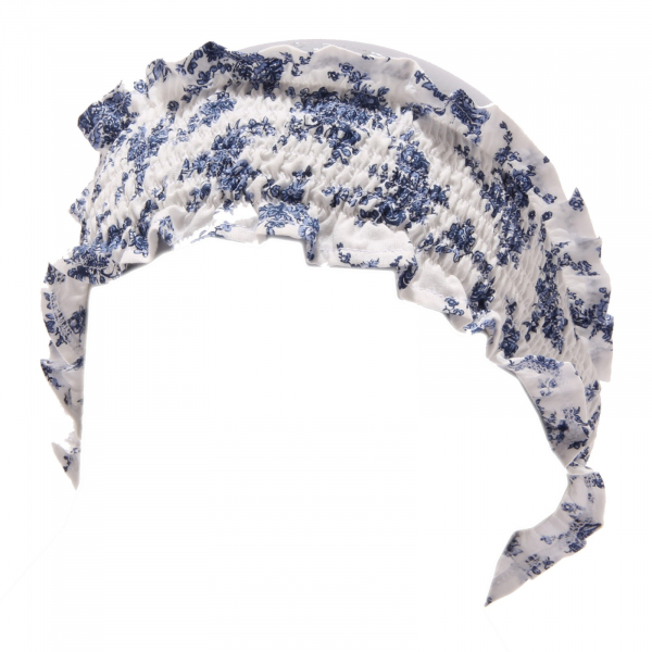 7713W fascia cerchietto bimba girl CHIUSO X FERIE floral white/blue hairband