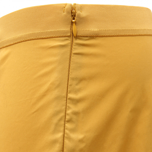 7719AE pantalone donna TWIN-SET mustard yellow cotton trouser woman