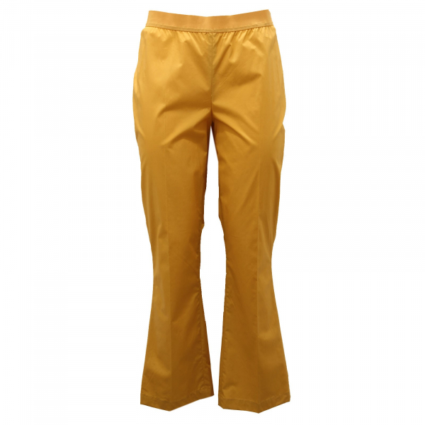 7719AE pantalone donna TWIN-SET mustard yellow cotton trouser woman
