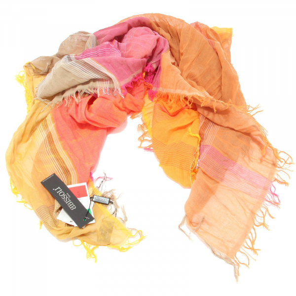 7723S sciarpa donna BISSOLI multicolor pashmina cotone scarf woman