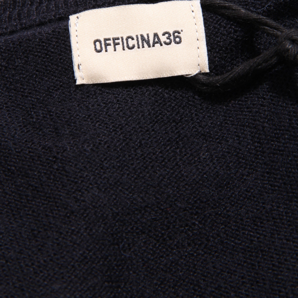 7727J gilet uomo OFFICINA36 mix wool blue/grey waistcoat man