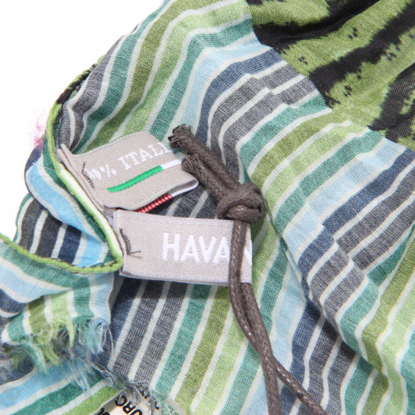 7728S sciarpa donna HAVANA & CO. verde multicolor pashmina scarf woman