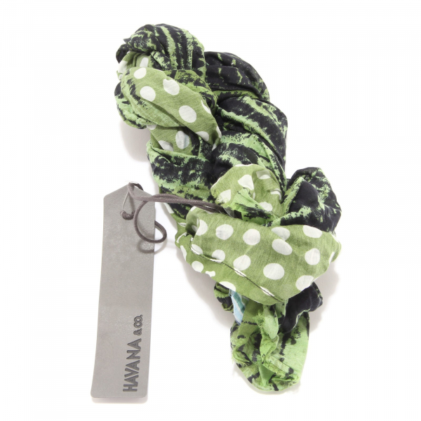7728S sciarpa donna HAVANA & CO. verde multicolor pashmina scarf woman